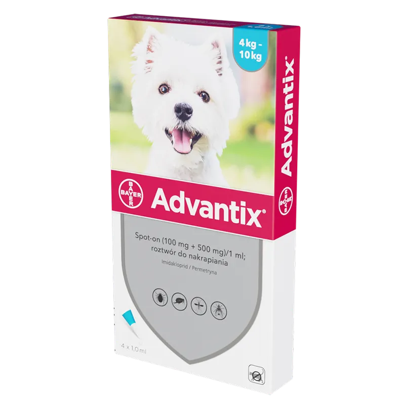 Bayer Advantix Krople Na Kleszcze I Pchły 4x1ml