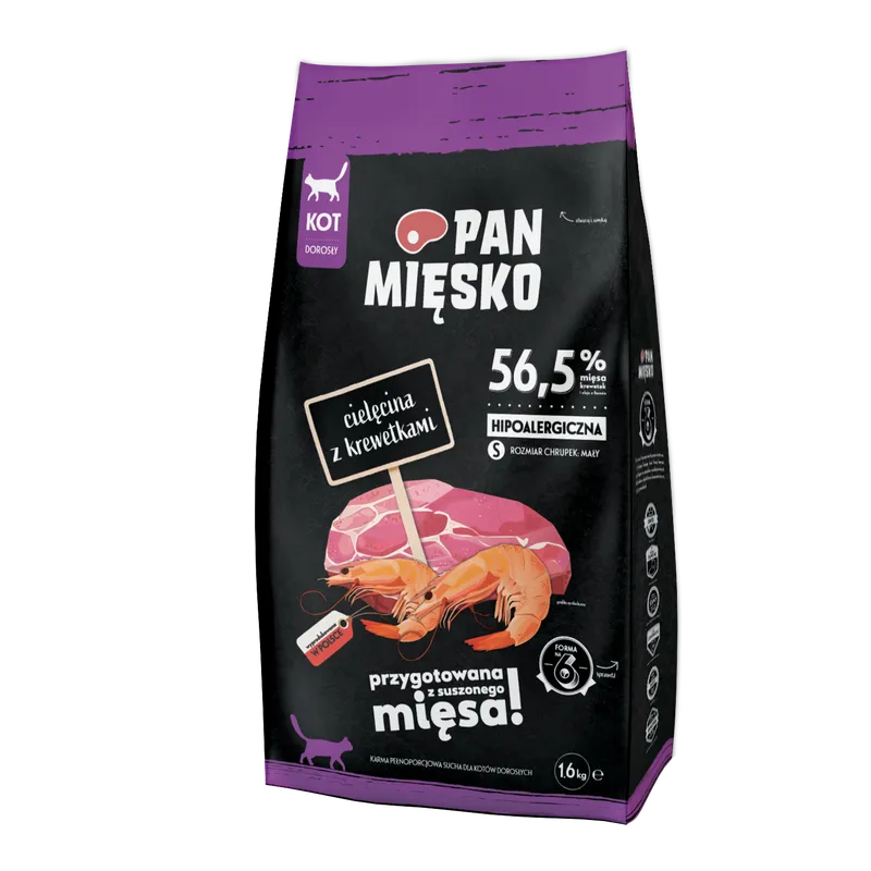 PAN MIĘSKO Cielęcina Z Krewetkami S 1,6kg Dla Kota