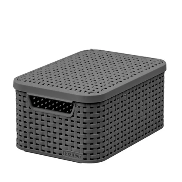 Curver Rattan Style Koszyk Z Pokrywą S - Szary