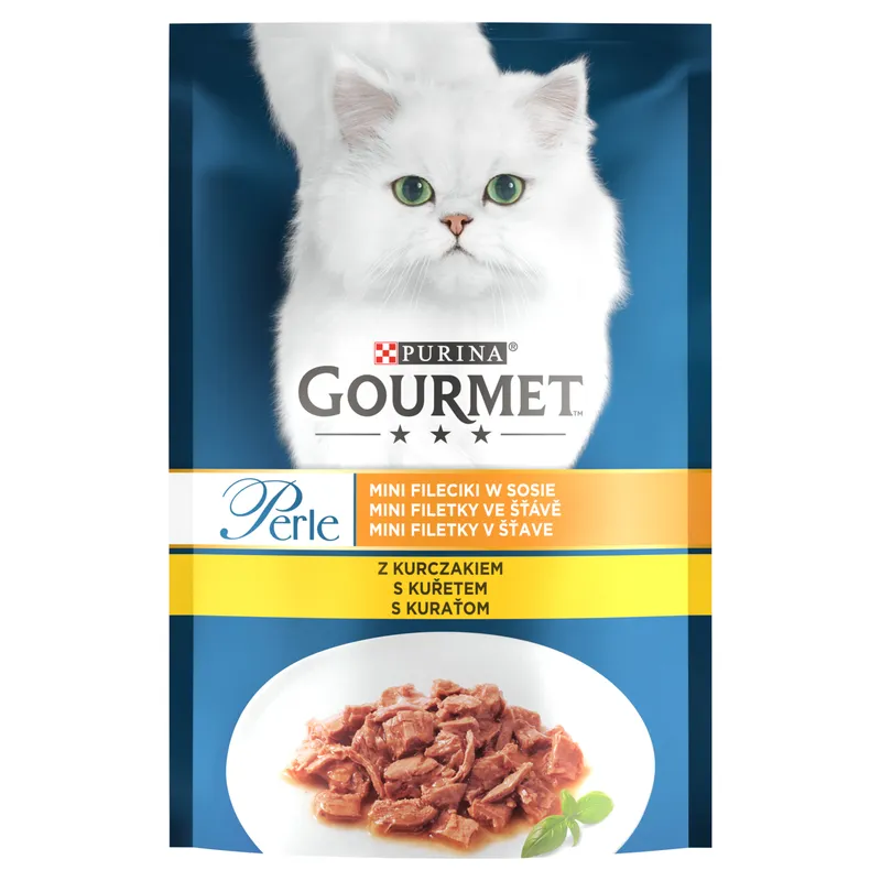Purina Gourmet Perle Karma Dla Kotów Mini Fileciki W Sosie Z Kurczakiem 85 g