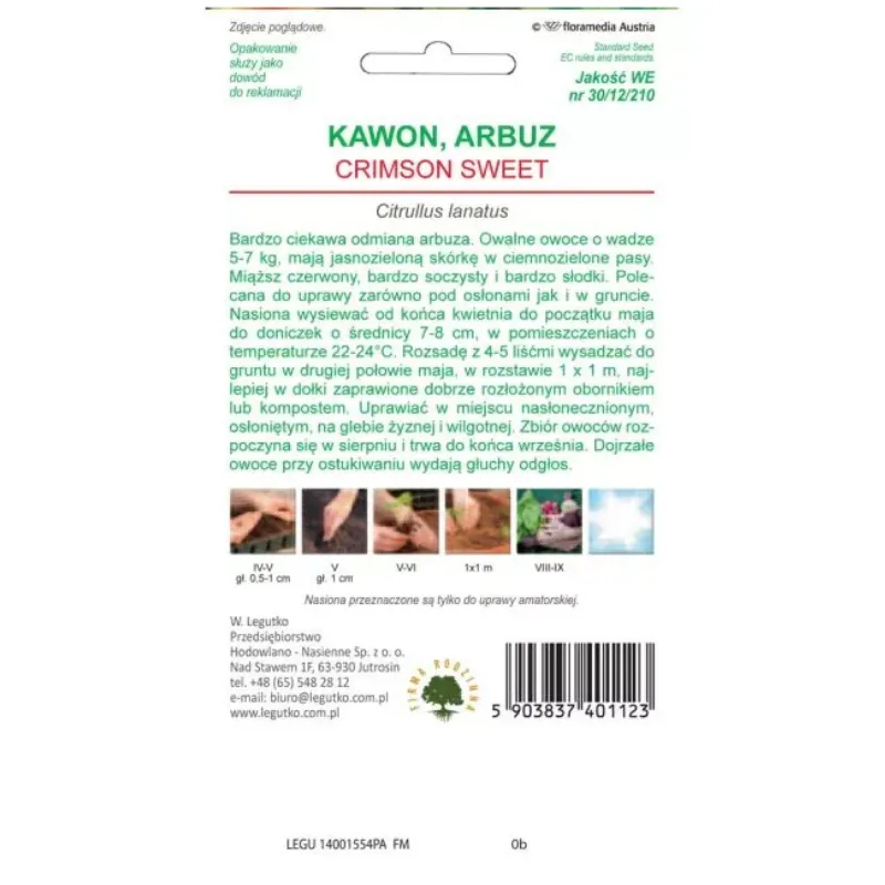 Arbuz (Kawon) 'Crimson Sweet' – Miąższ - Czerwony