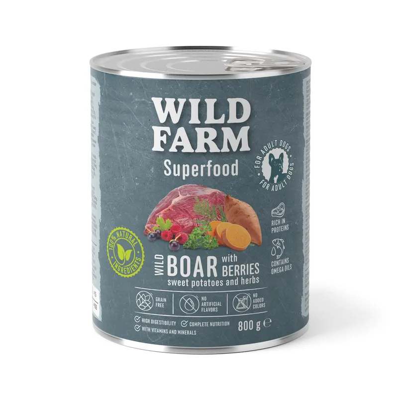 Karma Mokra Dla Psa Dziczyzna Superfood Dorosły ZOOJOY 800 g