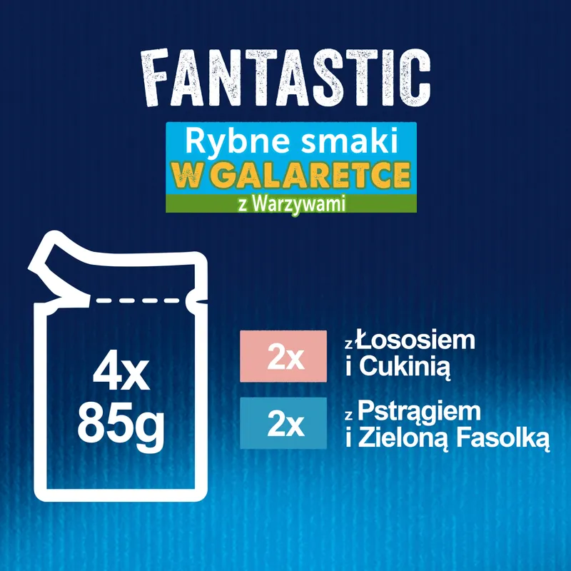 Felix Fantastic Wiejskie Smaki W Galaretce Z Łososiem I Pstrągiem 4x85g