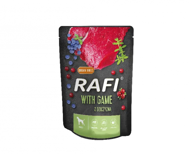 Dolina Noteci Rafi Z Dziczyzną Dla Psa (Czarne Opakowanie) 300g