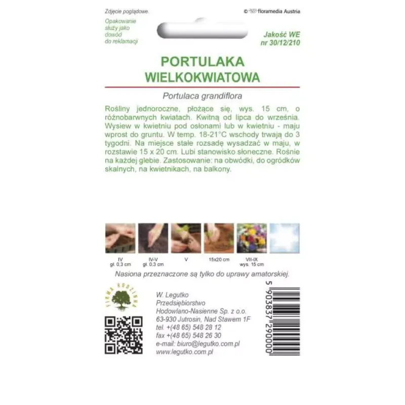 Nasiona Portulaka Wielkokwiatowa Mieszanka Półpełna GARDIVA 1,5 g