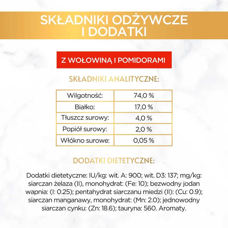 Purina Gourmet Gold Wołowina W Pomidorach 85g