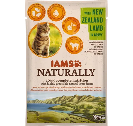 IAMS Naturally Adult Cat With New Zealand Lamb In Gravy 85g