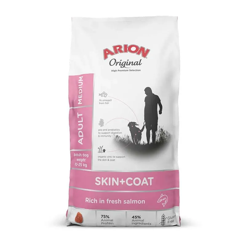 Arion Original Skin & Coat Adult Salmon & Rice Medium Breed 2kg