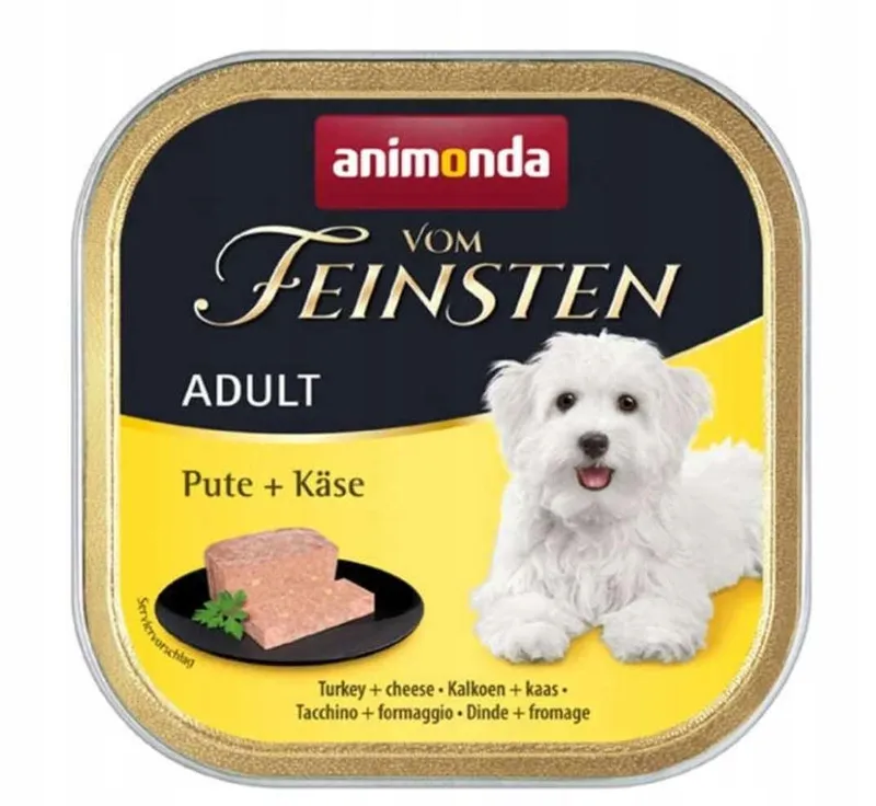 ANIMONDA Dog Vom Feinsten Adult Indyk Z Żółtym Serem 150g