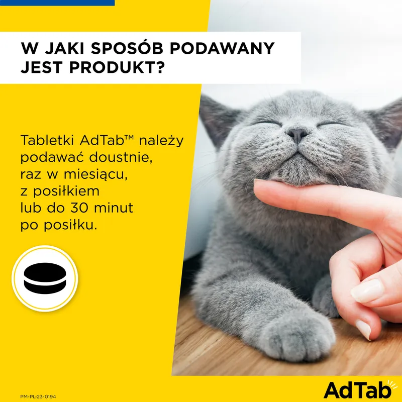 Elanco AdTab Tabletka Na Pchły I Kleszcze Dla Kotów 2-8KG 48MG