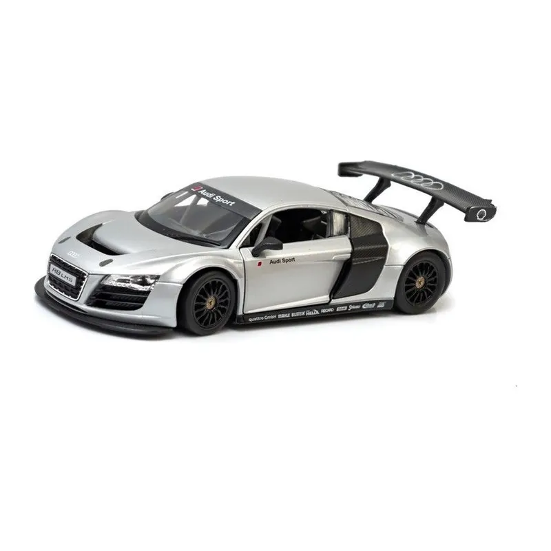 Model Samochodu Metalowy Gumowe Opony TUM-TUM AUDI R8 Lms 1:24 - Srebrny
