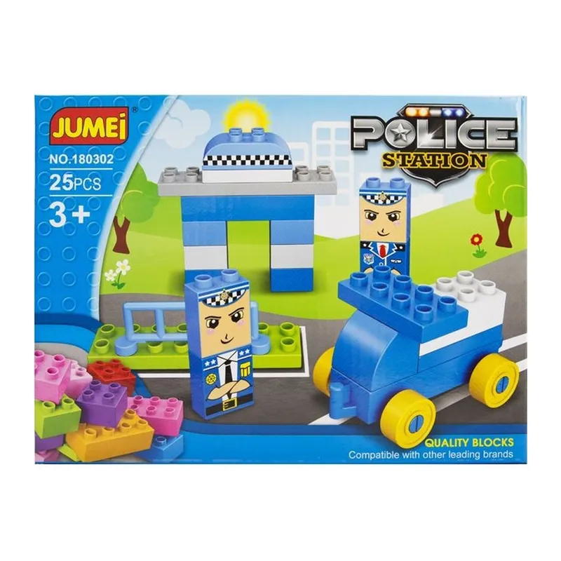 Klocki Dla Maluchów 3+ Komisariat Policja 25 Elementów TUM-TUM 26 x 19 cm