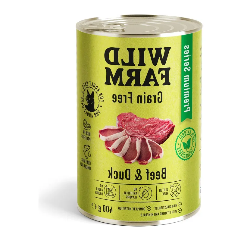 Karma Mokra Dla Kota Dorosłego Wołowina I Kaczka ZOOJOY Wild Farm 400 g
