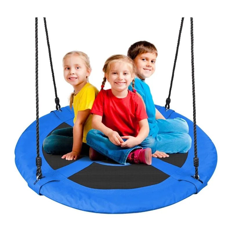 Huśtawka Ogrodowa Bocianie Gniazdo XL GARDIVA 100 cm 150 kg - Niebieska