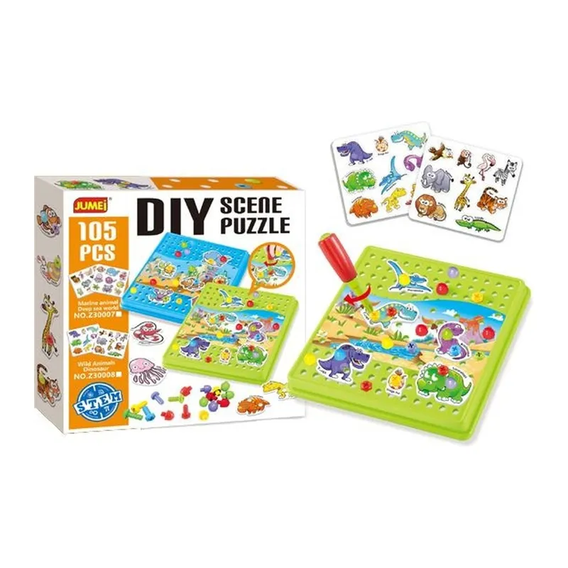 Puzzle Konstrukcyjne Morskie Zwierzęta Śrubokręt 105 Elementów TUM-TUM