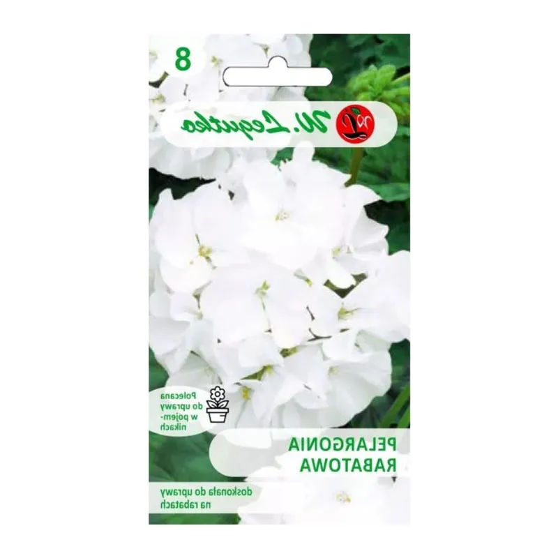Pelargonia Rabatowa Gama F1 Ogrodowa Kwiaty Doniczkowe GARDIVA 0,3 g - Biała