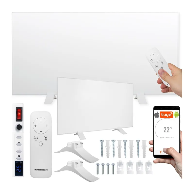 Panel Grzewczy Na Podczerwień 770 W WIFI 60 x 120 cm Z Termostatem - Biały