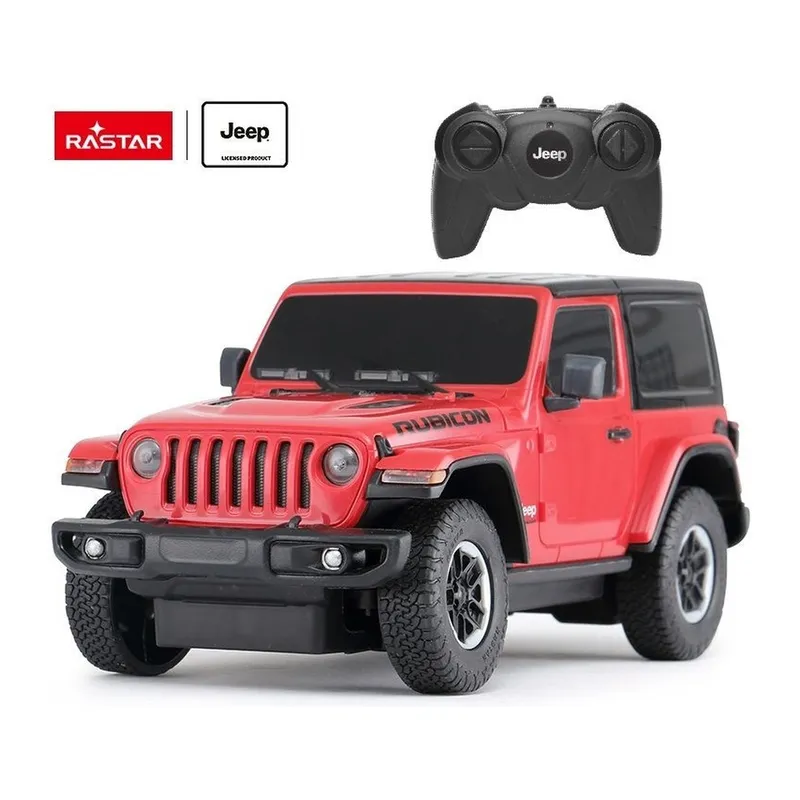 Auto Zdalnie Sterowane 1:24 TUM-TUM JEEP Wrangler Jl 19 cm - Czerwone