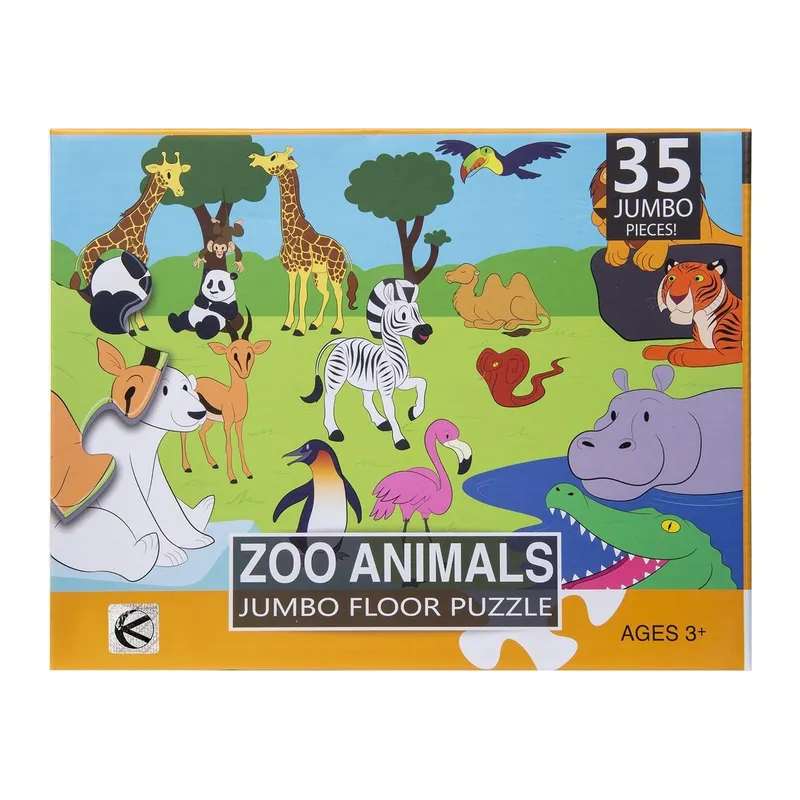 Puzzle Dla Dzieci XXL 35 Elementów Zwierzęta Z Zoo 60 x 44 cm TUM-TUM