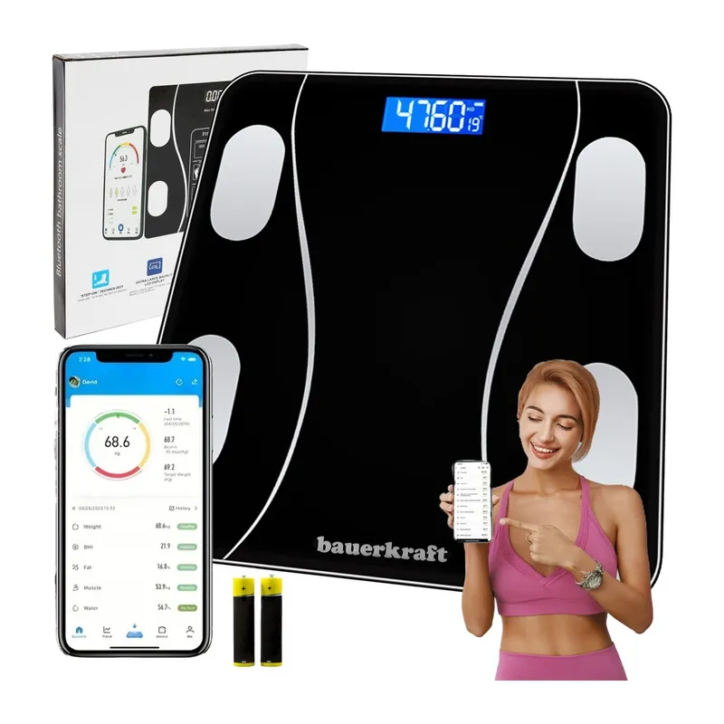 Waga Łazienkowa Analityczna Inteligentna Do 180 kg Smart Aplikacja