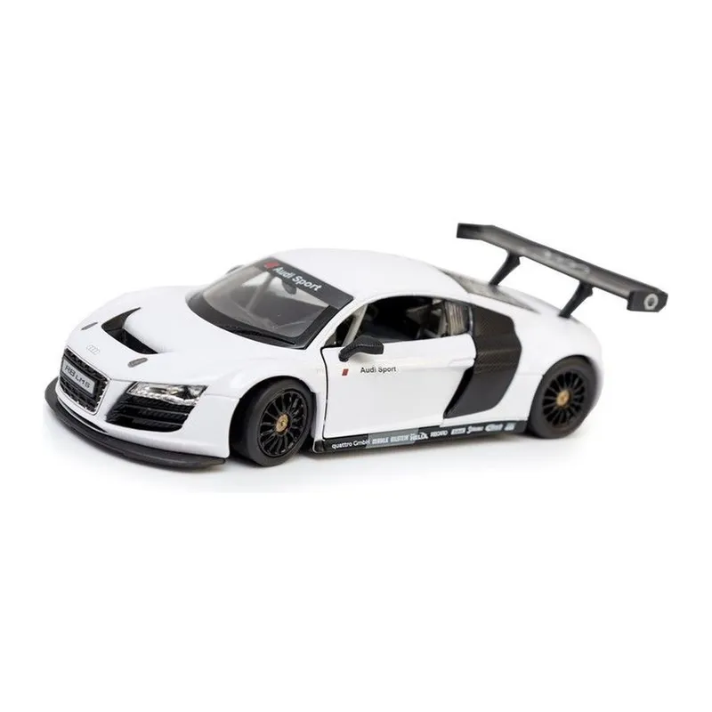 Model Samochodu Metalowy Gumowe Opony TUM-TUM AUDI R8 Lms 1:24 - Biały
