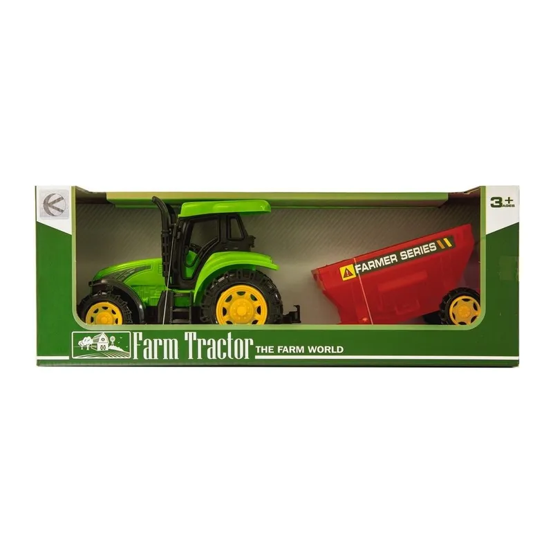 Zabawkowy Traktor Z Przyczepą Realistyczny Rolniczy TUM-TUM 28 cm
