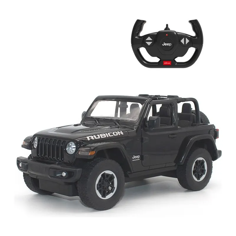JEEP Wrangler Jl Zdalnie Sterowany 1:14 Samochód TUM-TUM - Czarny