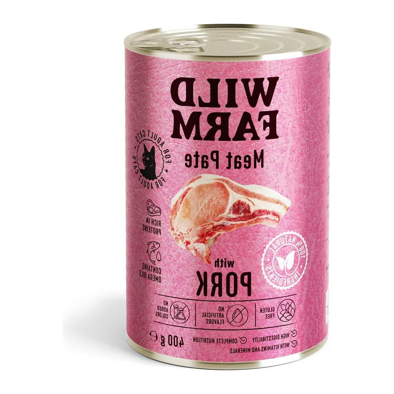 Karma Mokra Dla Kota Wieprzowina Dorosły ZOOJOY Wild Farm 400 g