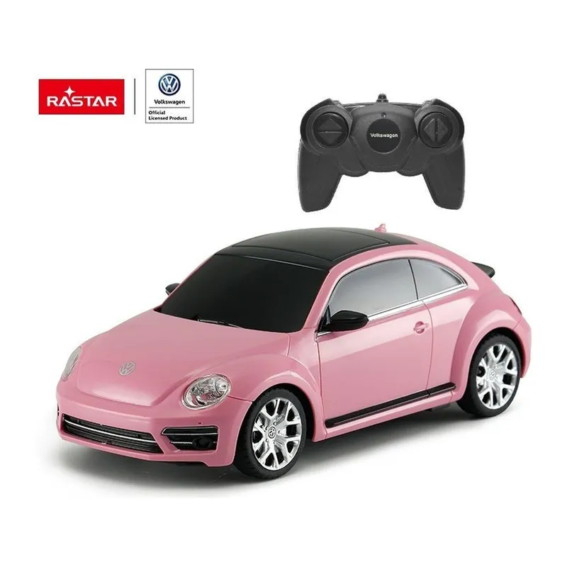 VOLKSWAGEN Beetle Zdalnie Sterowany 1:24 Samochód TUM-TUM - Różowy