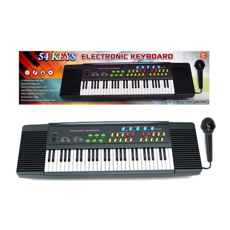 Organki Pianinko Keyboard 50 cm Z Mikrofonem Regulacja Głośności TUM-TUM