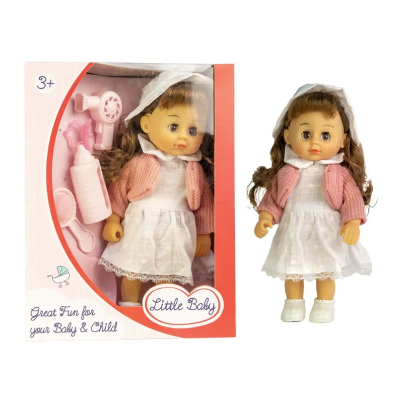 Lalka W Sukience Z Akcesoriami Butelka Szczotka Suszarka TUM-TUM 30 cm