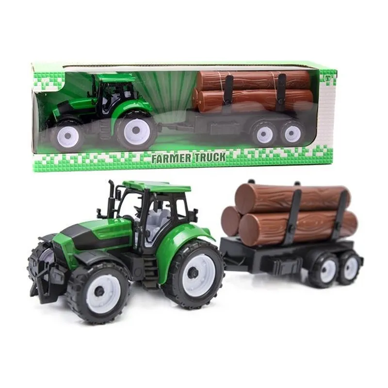 Traktor Z Przyczepą Realistyczny TUM-TUM Maszyna Rolnicza - Zielony