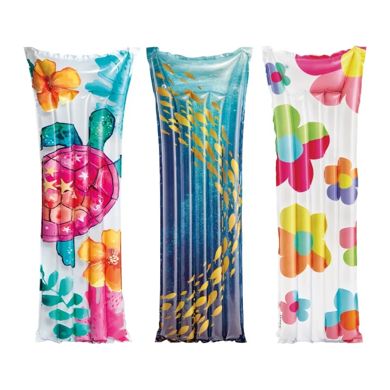 Materac Do Pływania Mix Kolorów Z 2 Komorami INTEX 59720 183 x 69 cm
