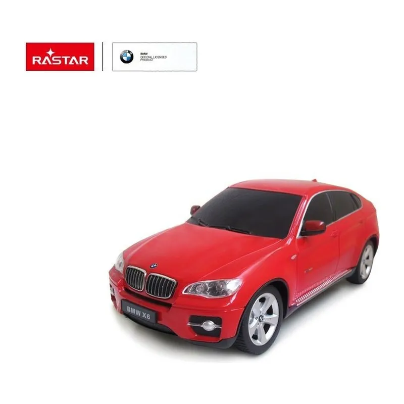 Auto Zdalnie Sterowane Gumowe Opony 1:24 TUM-TUM BMW X6 20 cm - Czerwone