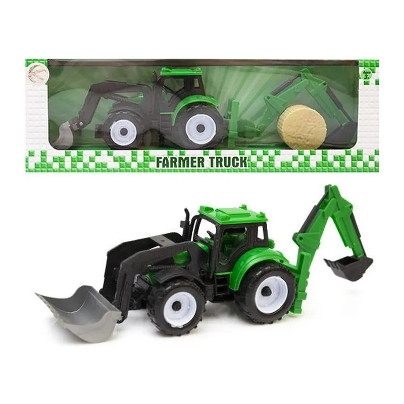 Traktor Koparka Realistyczny Maszyna Rolnicza TUM-TUM - Zielony