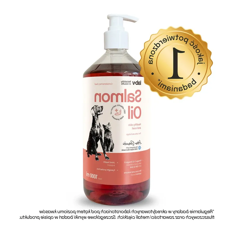 Olej Z Łososia Dla Psa I Kota 100% Naturalny ZOOJOY 1000 ml Butelka
