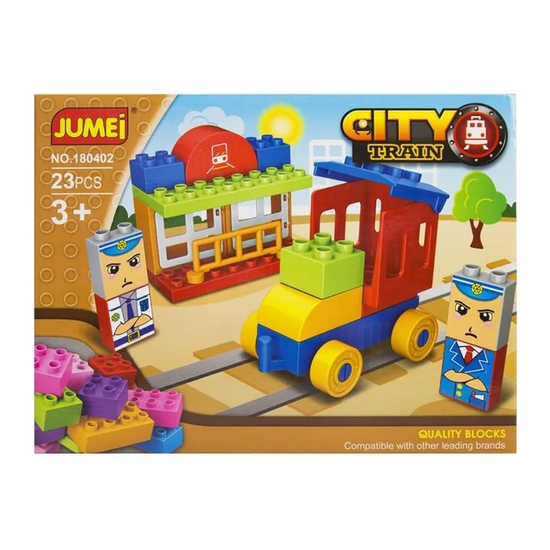 Klocki Dla Maluchów 3+ City Kolejka 23 Elementy TUM-TUM 26 x 19 cm