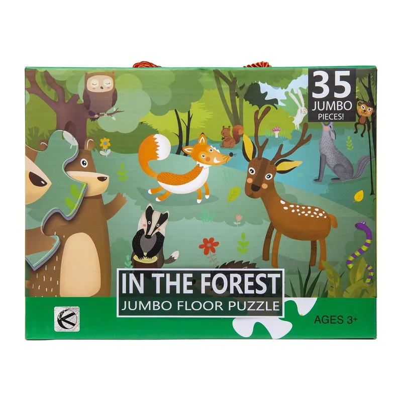 Puzzle Dla Dzieci XXL 35 Elementów Leśne Zwierzęta 60 x 44 cm TUM-TUM