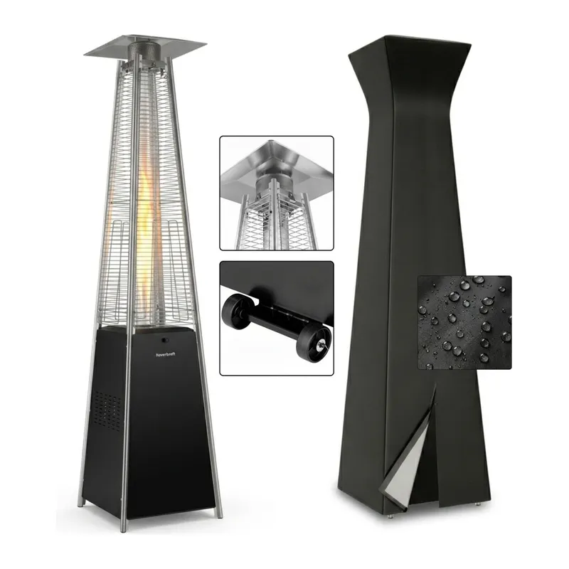 Parasol Grzewczy Piramida Z Pokrowcem 13 kW Gazowy 227 cm GARDIVA