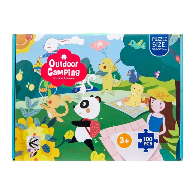 Puzzle Dla Dzieci 100 Elementów Zwierzęta W Parku 520 x 378 mm TUM-TUM