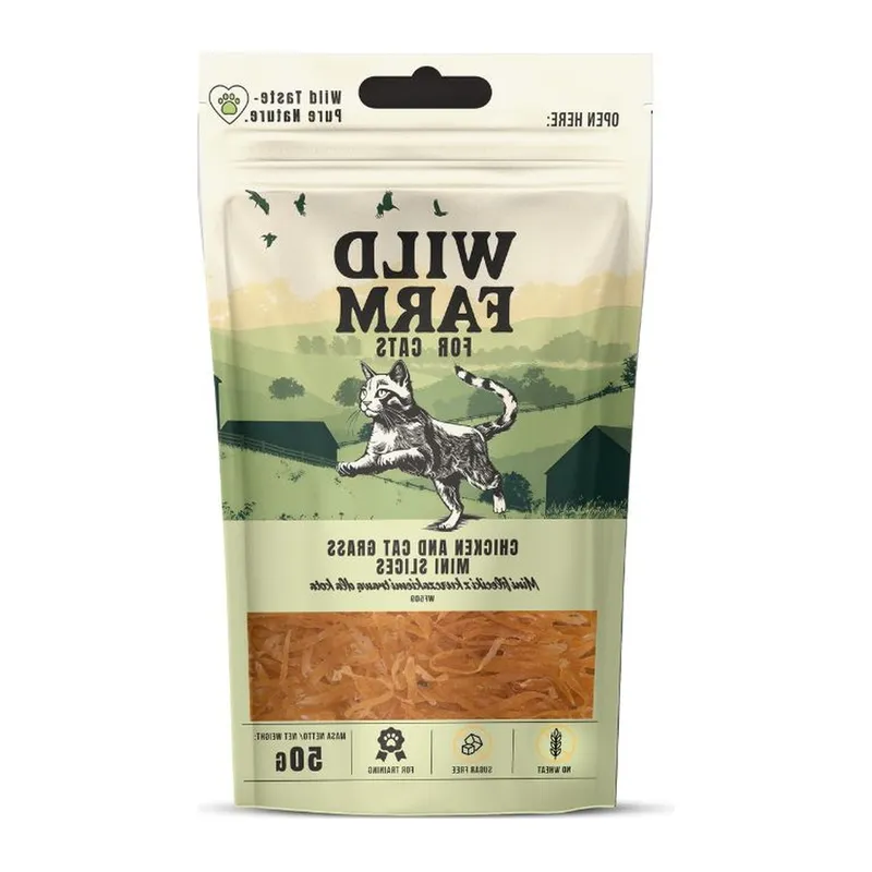 Przysmak Dla Kota Fileciki Mięsne Kurczak Trawa ZOOJOY 50 g Naturalne