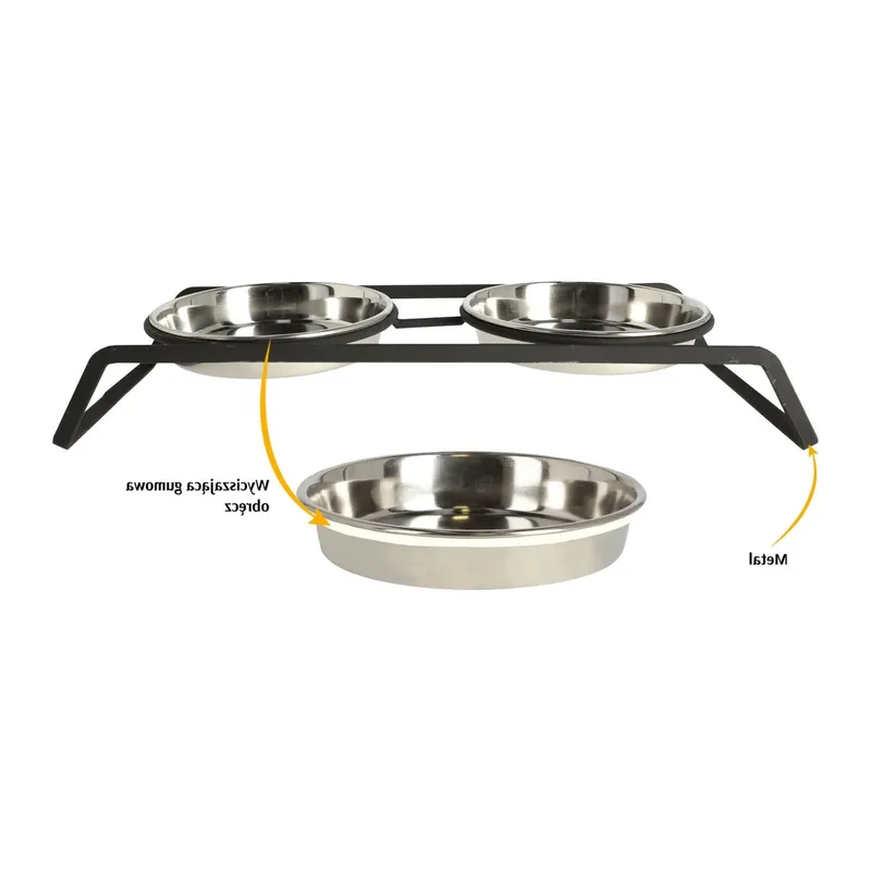 Zestaw Misek Metalowych Dla Kota 2 szt Po 180 ml ZOOJOY