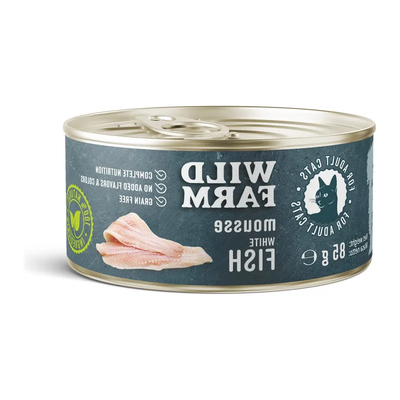 Karma Mokra Dla Kota Mus Z Białą Rybą Bezzbożowa ZOOJOY Wild Farm 85 g