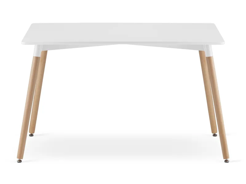 Stół MEBLIVA LANEN 120cm X 80cm - Biały Nogi Naturalne