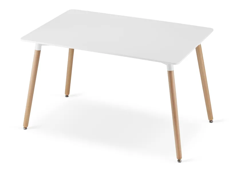 Stół MEBLIVA LANEN 120cm X 80cm - Biały Nogi Naturalne