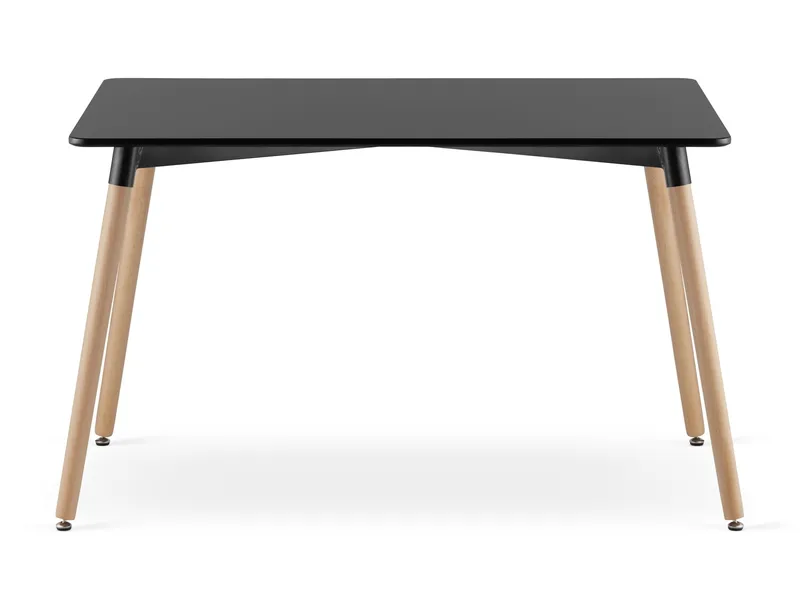 Stół MEBLIVA LANEN 120cm X 80cm - Czarny Nogi Naturalne