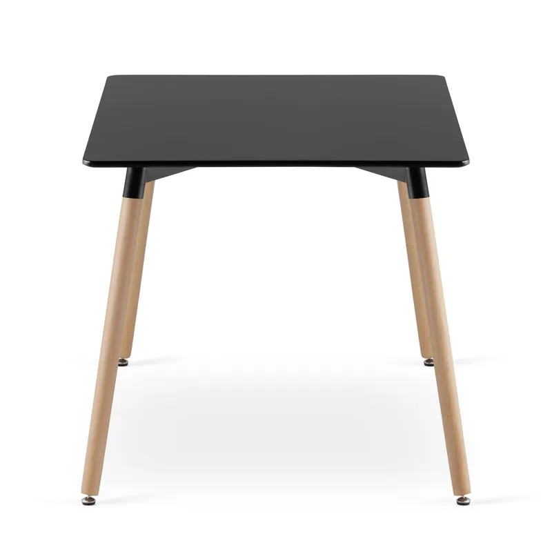 Stół MEBLIVA LANEN 120cm X 80cm - Czarny Nogi Naturalne