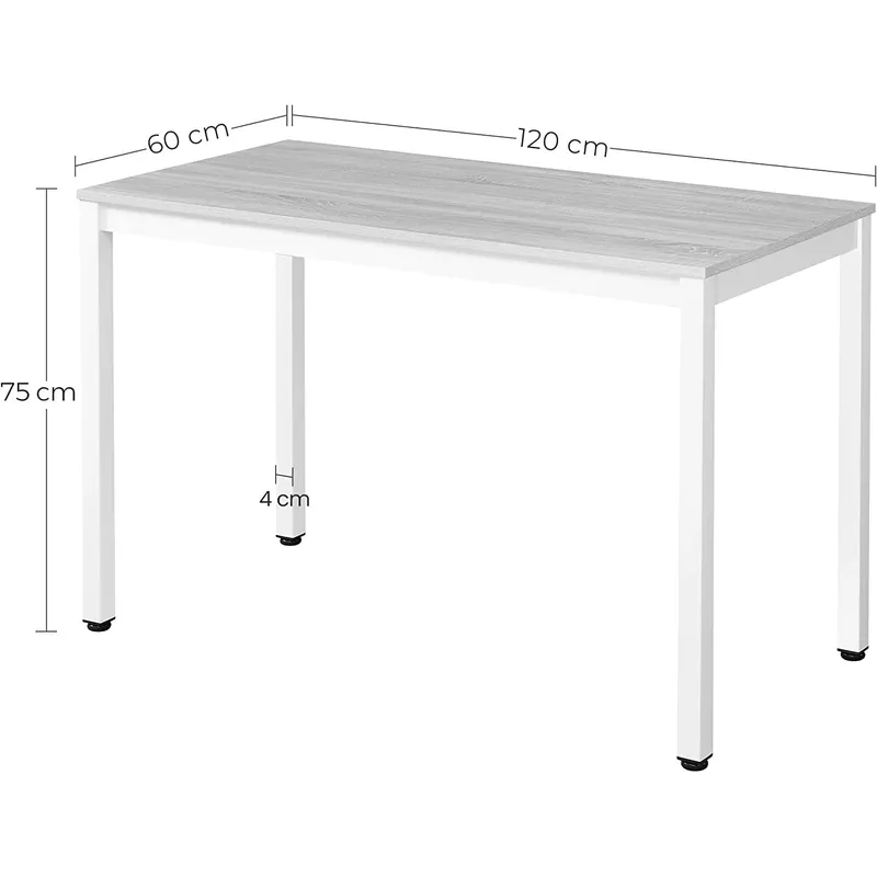 Stół MEBLIVA DOGIL 120cm X 60cm - Czarny Czarne Nogi