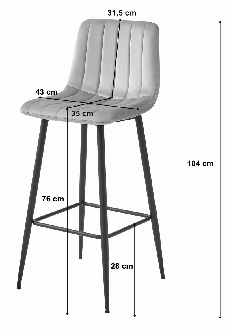 Hoker MEBLIVA LOFEL - Ciemna Zieleń Aksamit Nogi Czarne 4 szt