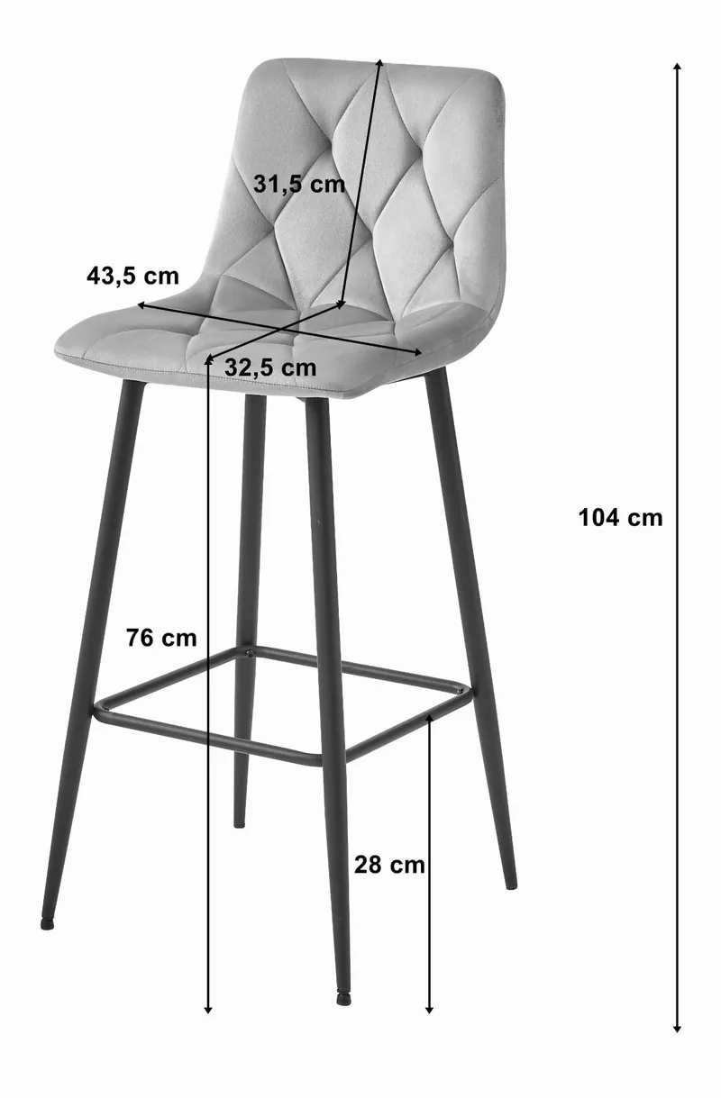 Hoker MEBLIVA DIPER - Ciemna Zieleń Aksamit Nogi Czarne